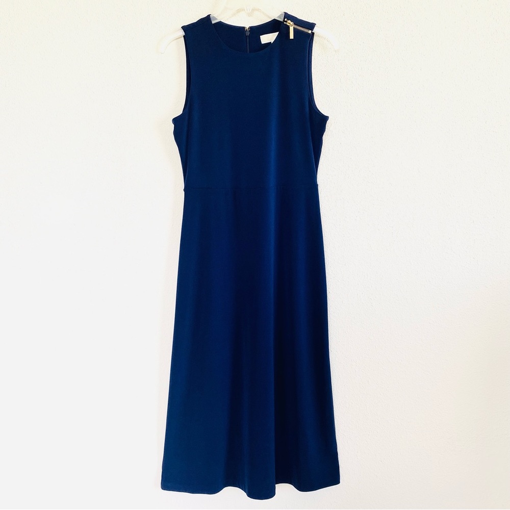 MICHAEL KORS | MICHAEL Michael Kors Sleeveless Sheath Dress | Navy | Siz…